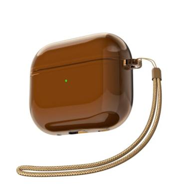 Imagem de Svanove Capa transparente para Airpods 3 com alça, linda capa de plástico rígido transparente para AirPods 3ª geração com corda, capas protetoras femininas Y2K TPU à prova de choque para mulheres e