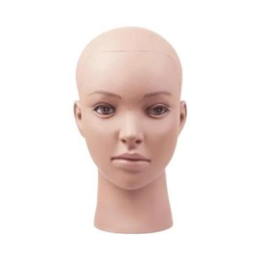 Imagem de Cabeça De Manequim Feminina Careca Para Exibição De Maquiagem, Perucas