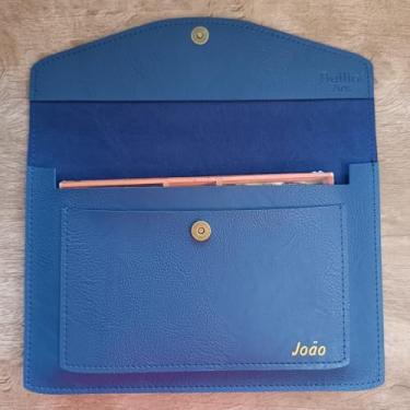 Imagem de capa para caderneta de vacinação brochura e espiral em sintético montana/soft color Personalizado (azul marinho)