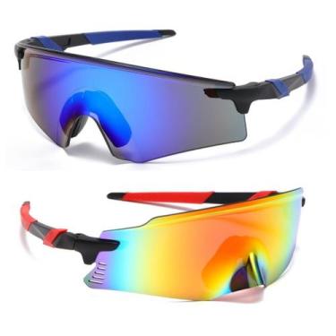 Imagem de Kit 2 Óculos Esportivos Corrida Beach Ciclismo MTB Bicicross BMX Vôlei