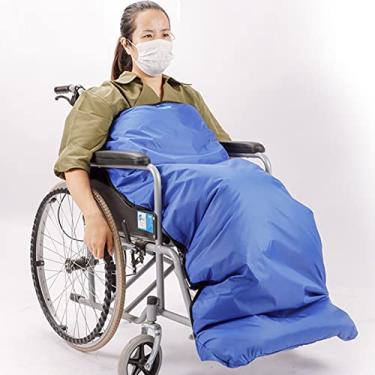 Imagem de SLGGPJBU Cobertor para cadeira de rodas capa aconchegante para cadeira de rodas cobertor de inverno perna pé bolsa traseira para pacientes em cadeiras de rodas