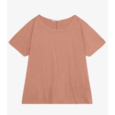 Imagem de Blusa Manga Curta Feminina Plus Size Secret Glam Marrom, Plus G3, Marr