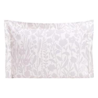 Imagem de Fronha Floral Artsy Cinza 200 Fios - Westwing Collection, Cinza