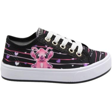Imagem de Tênis Casual Infantil Ortobessa Lona Stitch Juvenil Menina