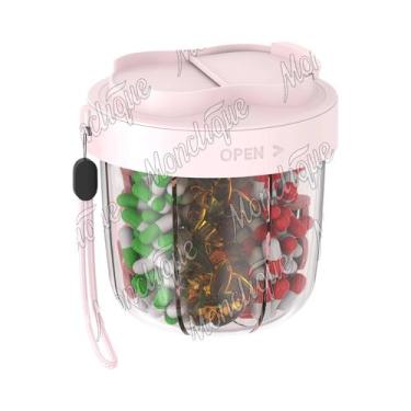 Imagem de Organizador De Pílulas Grande Com 7 Compartimentos, Container De Viage