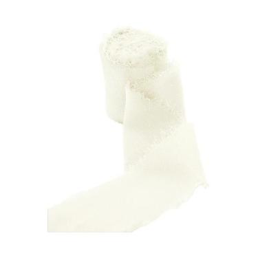 Imagem de Fita De Seda Chiffon Com Bordas Desfiadas Feita À Mão 5M 4cm Para Deco