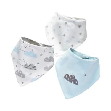 Imagem de Babadores De Algodão Com Estampa De Desenho Animado Para Bebês (Menino