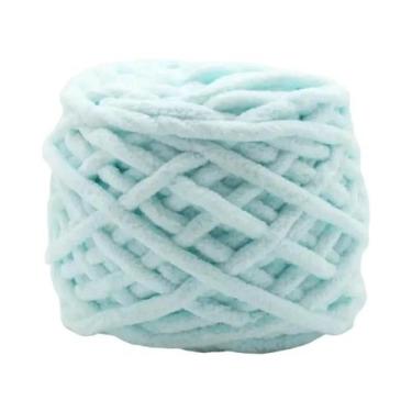 Imagem de Cachecol De Lã Grossa Multicolorido Tricotado Com Efeito De Tira De Ge