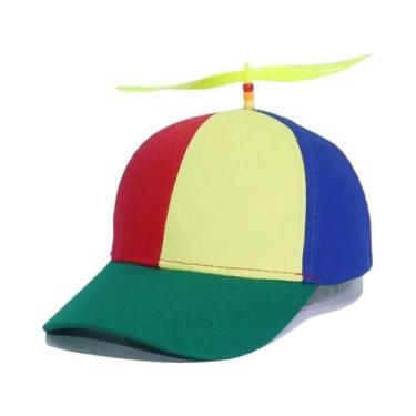 Imagem de Boné Snapback Com Hélice De Helicóptero E Libélula Arco-Íris, Boné Div