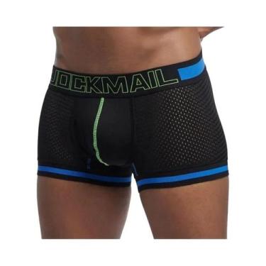 Imagem de Cuecas Boxer De Algodão Com Malha Para Homens, Com Bolsa U, Roupa Ínti