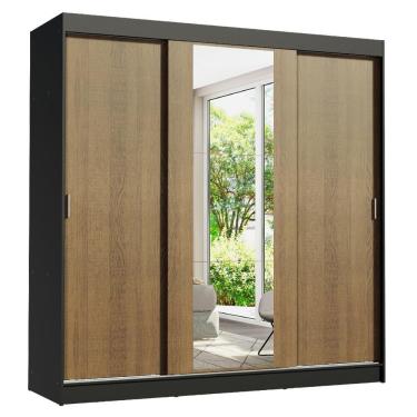 Imagem de Guarda Roupa Casal Reno 3 Portas de Correr de Espelho Madesa