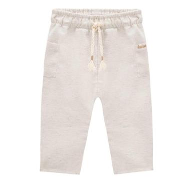 Imagem de Calça Infantil Menino em Tecido Linhão Off White Luc.boo-Masculino