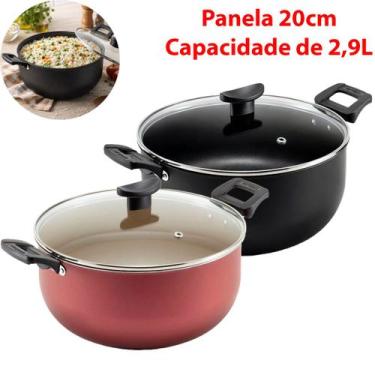 Imagem de Panela Caçarola Teflon Antiaderente Tampa De Vidro No 20 - Imperial, P
