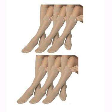 Imagem de Kit com 6 Pares de Meias 3/4 Opacas Selene (9050.001), Pó de arroz, 34