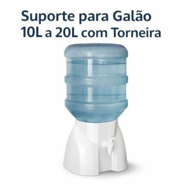 Imagem de Suporte para Galão de Água 10L a 20L com Torneira Plástico Resistente 