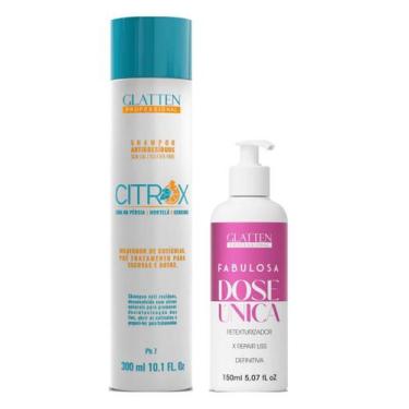 Imagem de Glatten Citrox Shampoo 300 ml e Fabulosa Dose Única Retexturizador 150
