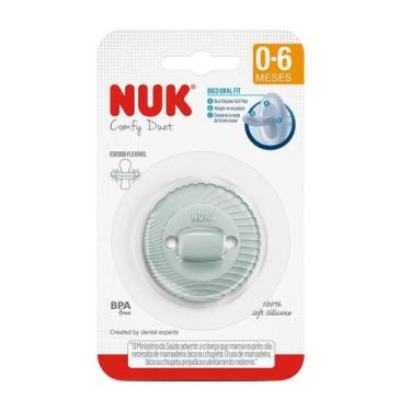 Imagem de Kit Chupeta Nuk Fase 1 Comfy Duet 100 Silicone Neutral Com 2UN