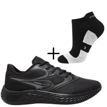 Imagem de Kit 01 Tênis De Corrida Rainha Star Caminhada Esportivo+ 01 Meia Penalty Esportiva Movimento