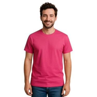 Imagem de Camiseta Básica Masculina 100% Algodão Lisa Premium Básica Casual Dia 