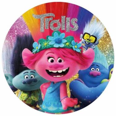 Imagem de Painel Festa Redondo 3d Trolls estampa Digital 1,50M - Fantasia Bras