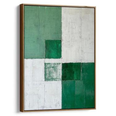 Imagem de Quadro decorativo Geometria Verde - Mioquadros, 120x80 cm, Tabaco