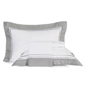 Imagem de Jogo De Cama Casal 4 Peças Altenburg Cetim 300 Fios Essential Cinza