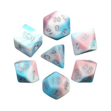 Imagem de Conjunto De Dados Coloridos 7 Peças Para Amantes De Jogos De Tabuleiro