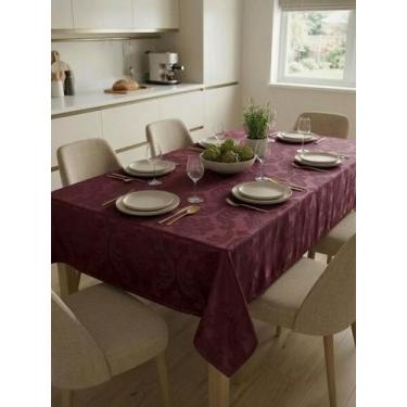 Imagem de Toalha de Mesa Jacquard Luxo  Elegante e Resistente  Várias Medidas  D