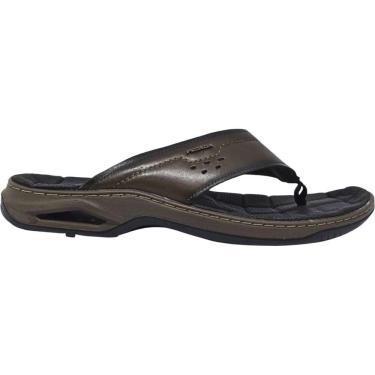 Imagem de Chinelo Dedo Masculino Casual Dia a Dia Passeio Em Couro Plus Size Amortech Pegada 533235