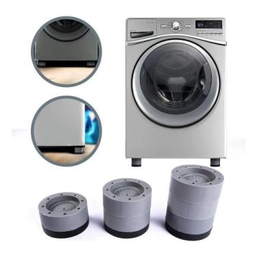 Imagem de Kit 4 Pé Nivelador Maquina Lavar Lava Louças Geladeira Fogão - Congrat