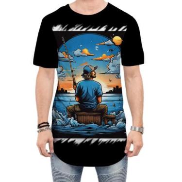 Imagem de Camiseta Longline Pesca Esportiva Peixes Azul Paz 10 - Kasubeck Store®
