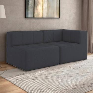 Imagem de Sofá Modulado Na Caixa 2 Lugares 154cm Espuma D33 Multimóveis CR45352 