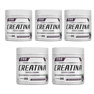 Imagem de Kit 5 Creatina em Pó Zero Carbo 5x300g Sabor Jabuticaba FNB Sports Nutrition-Unissex