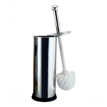 Imagem de Escova Sanitária para Limpar Vaso em Aço Inox com Cerdas Flexíveis e Design Elegante para Banheiro Clink