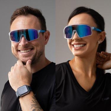 Imagem de Óculos HUPI Edge Cristal Lente Azul Espelhado-Unissex