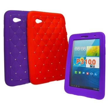 Imagem de Capa case de Proteção Emborrachada Strass p/ Tablet 7 polegadas - Comm