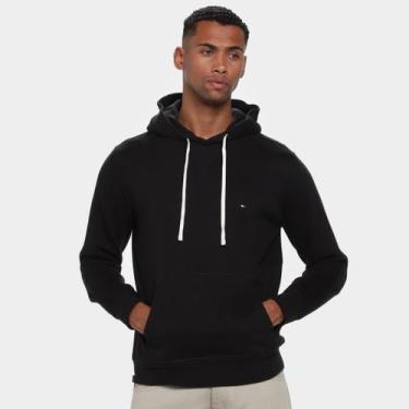 Imagem de Moletom Tommy Hilfiger Essential Fleece Hood Masculino, Preto, M