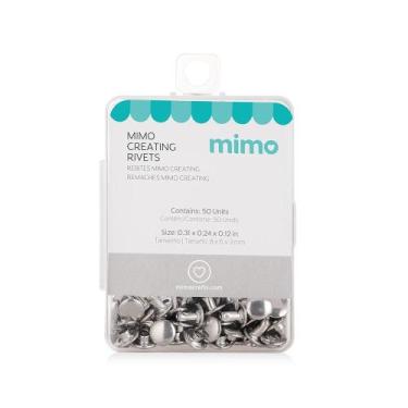 Imagem de Rebite Dupla Face Mimo Creating  Redondo  Prata  8  6  3 mm  50 Unids