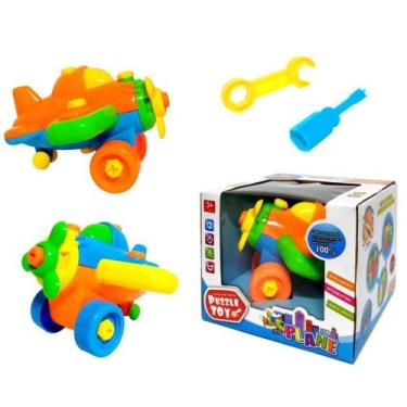 Imagem de Brinquedo Educativo De Montar Com Chave Aviãozinho - Om Utilidades