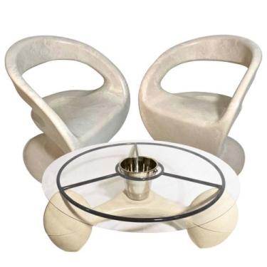 Imagem de Conjunto Mesa e Cadeira Decoração Astúrias Jardim e Varanda - Alpe & A