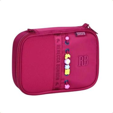 Imagem de Estojo Rebecca Bonbon Beaded Fun Box Organizador Escolar Cor Rosa Lisa