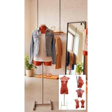 Imagem de Manequim feminino (Meio corpo modelo jó n.36) Rose com tampa prata + p
