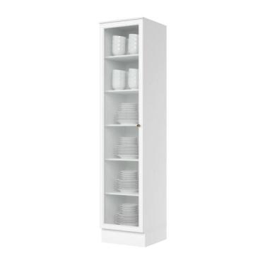 Imagem de Cristaleira 01 Porta com Vidro 05 prateleiras 50cm Americana C373 Bran