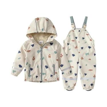 Imagem de Conjunto De Capa De Chuva E Macacão Impermeável Para Meninas HONEYKING