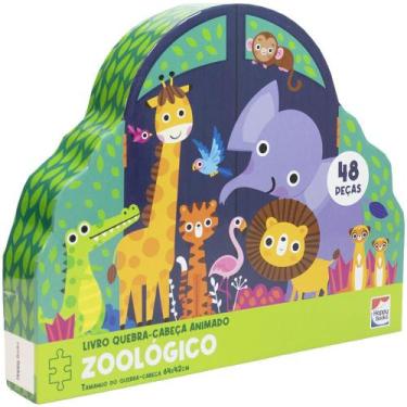 Imagem de Livro - Livro Quebra-Cabeça Animado: Zoológico