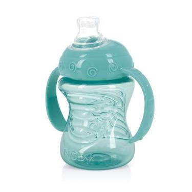 Imagem de Copo com Alça e Super Bico de Silicone 240ml - Aqua - Nûby