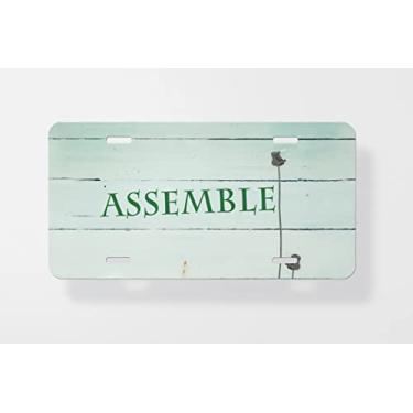 Imagem de Capa para placa de carro com fundo de madeira para montagem - Capa para placa de carro nova - Capa para placa de carro - Capa para moldura da placa de carro 15 x 30 cm