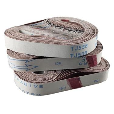 Imagem de 50 pcs 330 * 10mm alumina cintos abrasivos de polimento vermelho cinto abrasivo cintos 180# YYDFPIIA