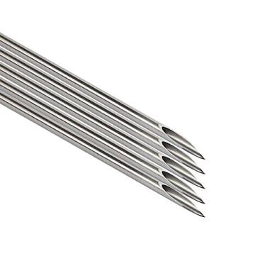 Imagem de Ruifan Kit de piercing profissional com 5 agulhas esterilizadas para septo, barriga, umbigo, nariz, sobrancelha, lábio, mamilo, orelha, tamanhos 12 g, 16 g, 18 g e 20 g, Aço inoxidável