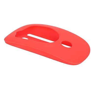 Imagem de ASHATA Capa de silicone para mouse mágico 1/2, protetor de pele de proteção removível macio e confortável para mouse mágico 1/2 (vermelho)